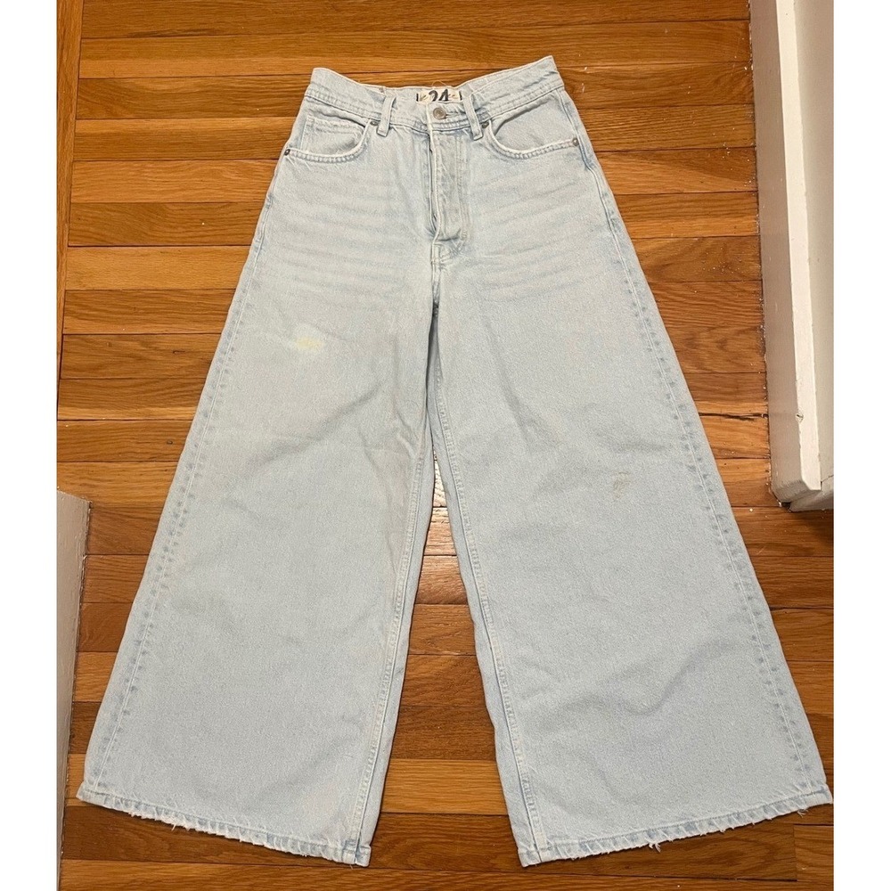 We‎ the Free Jeans Wide Legged High Rise Size 24 100% Cotton